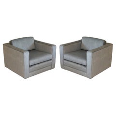 Pair of Charles Pfister Cube Chairs for Knoll