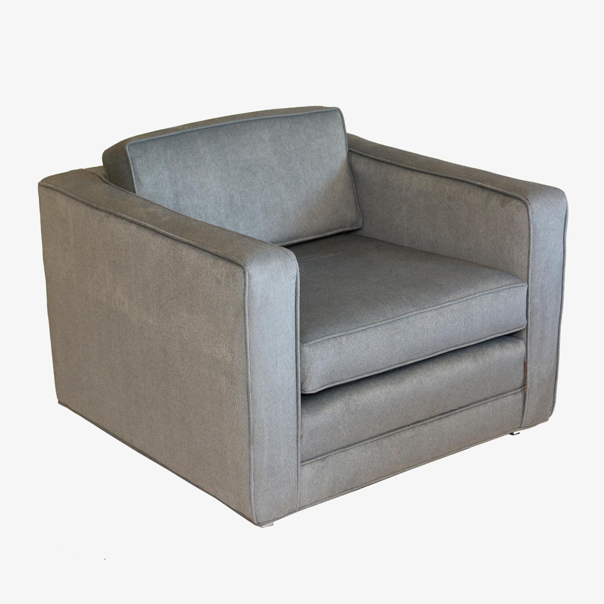 Mid-Century Modern Paire de fauteuils de salon cubiques Charles Pfister pour Knoll en vente
