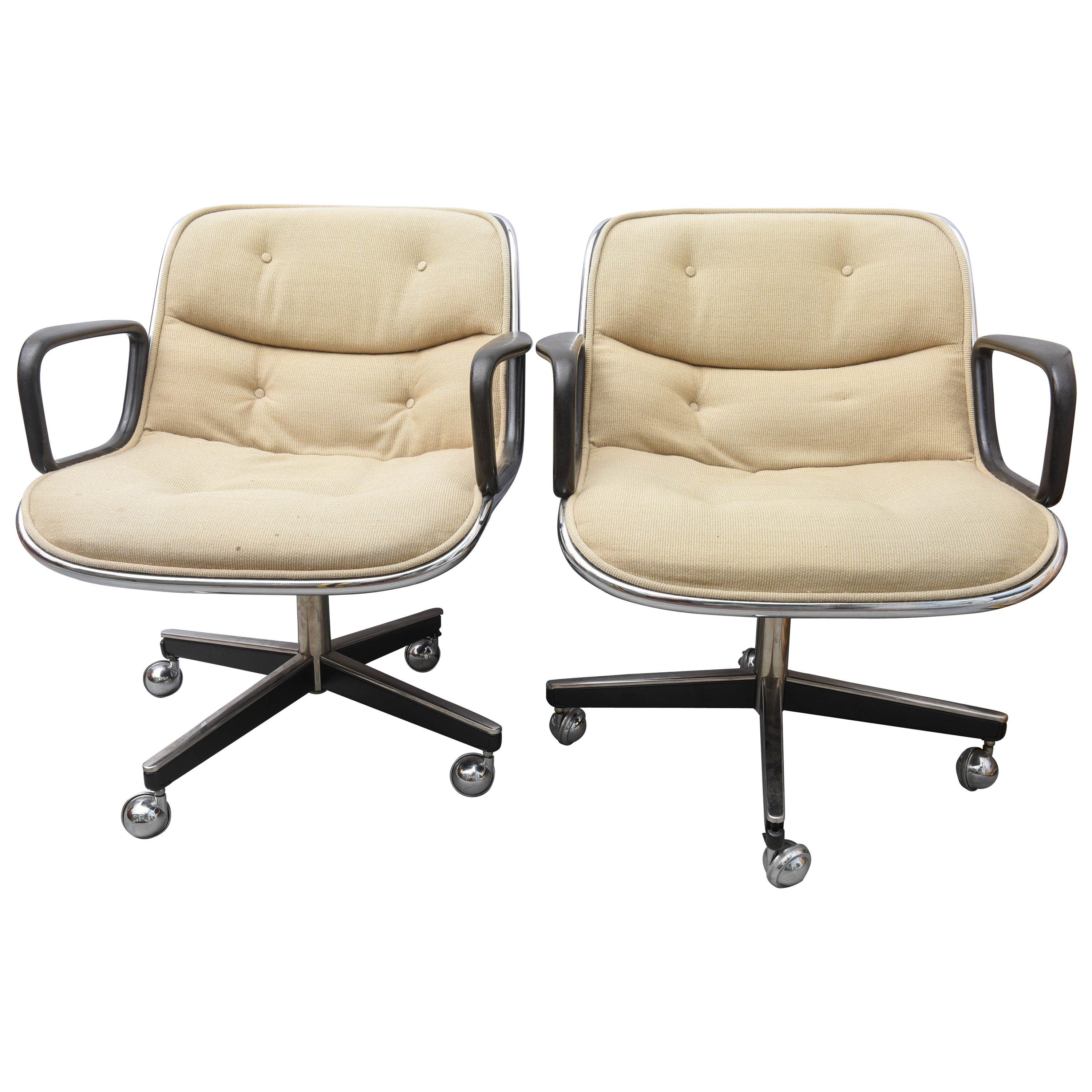 Pair of Charles Pollock for Knoll Executive Chairs, 1970s USA
