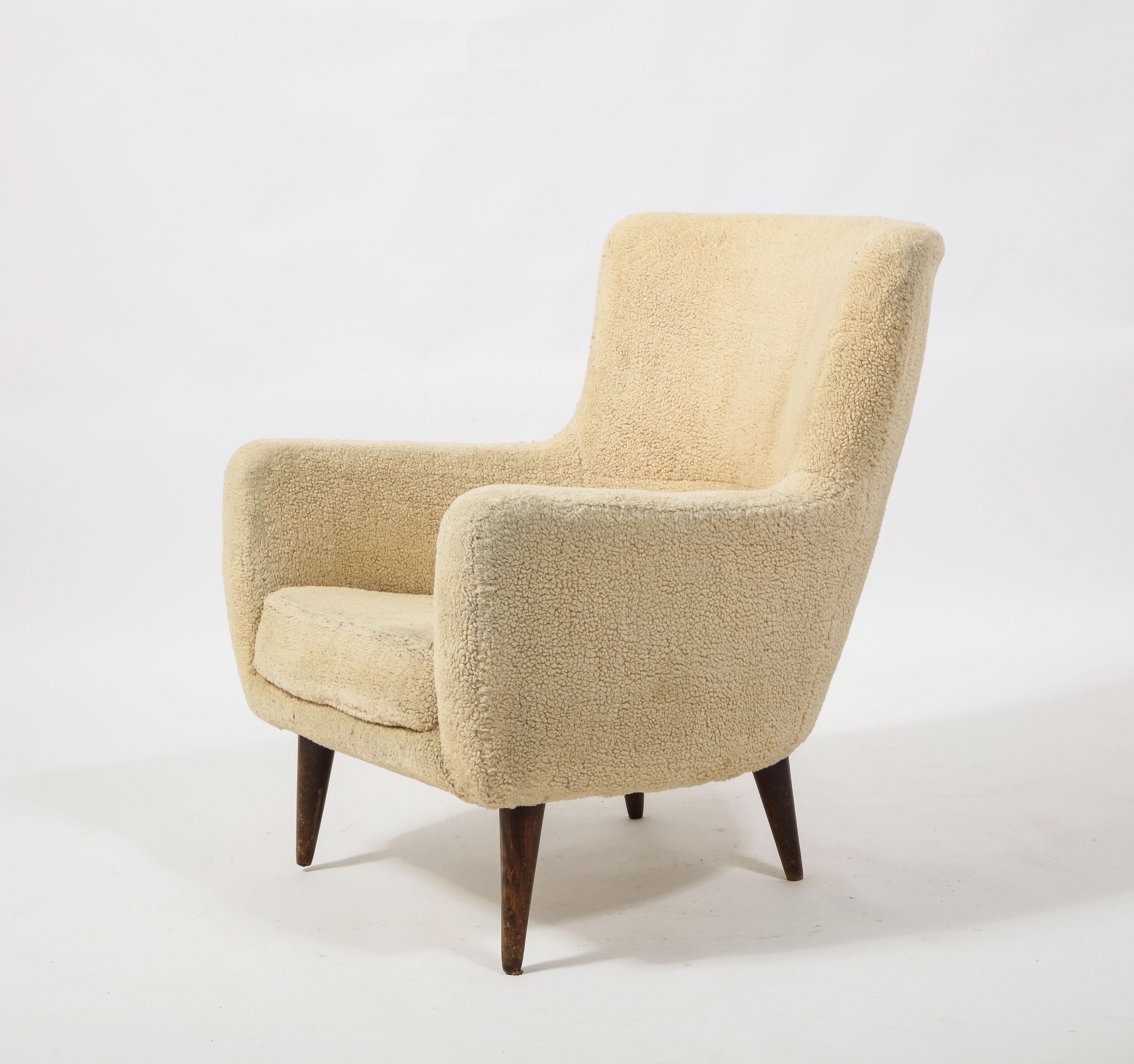 Mid-Century Modern Charles Ramos Pair of Armchairs, France 1960's For Sale
