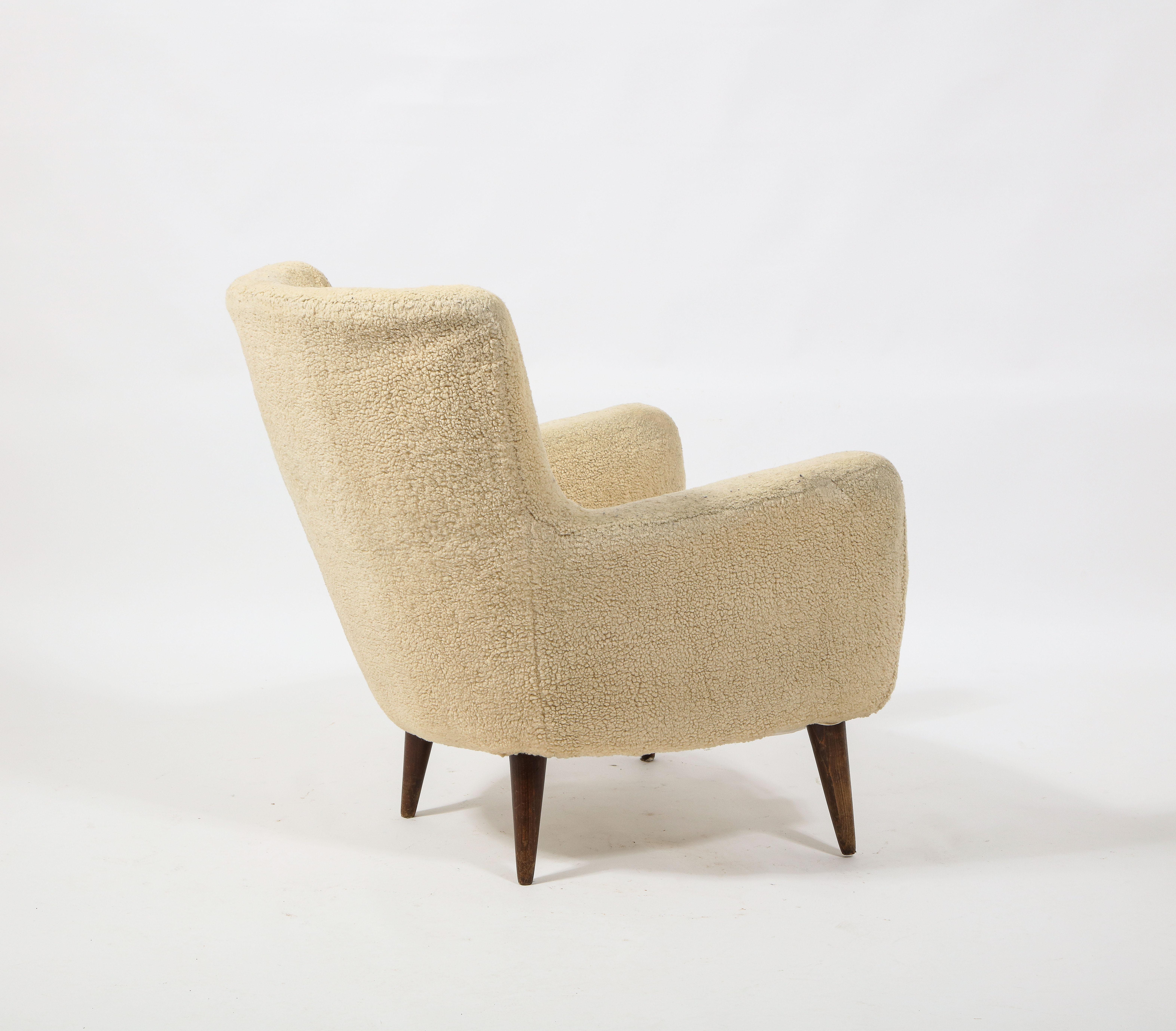 Upholstery Charles Ramos Pair of Armchairs, France 1960's For Sale
