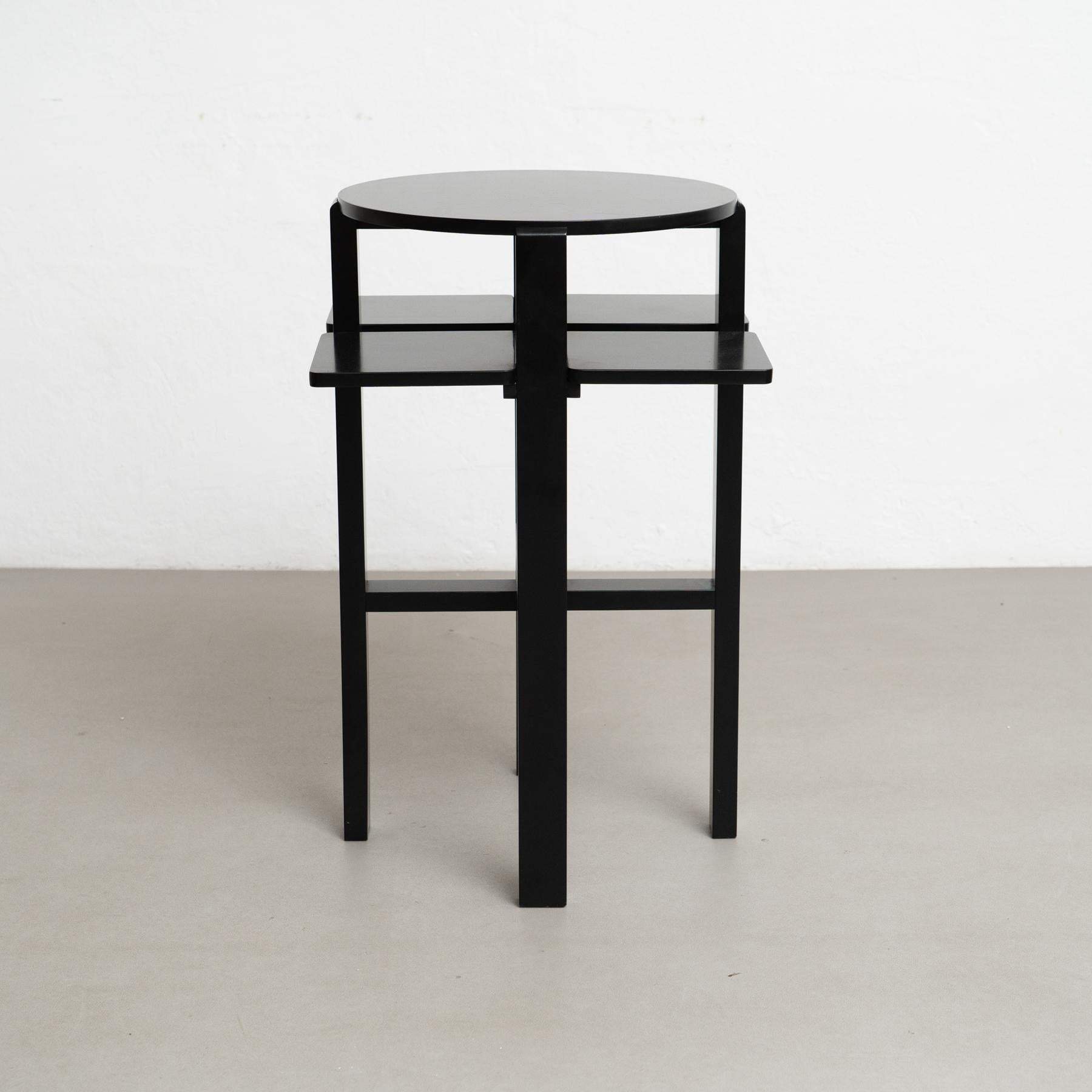 Pareja de mesas auxiliares de dominó Charles Rennie Mackintosh lacadas en negro, hacia 1970 5