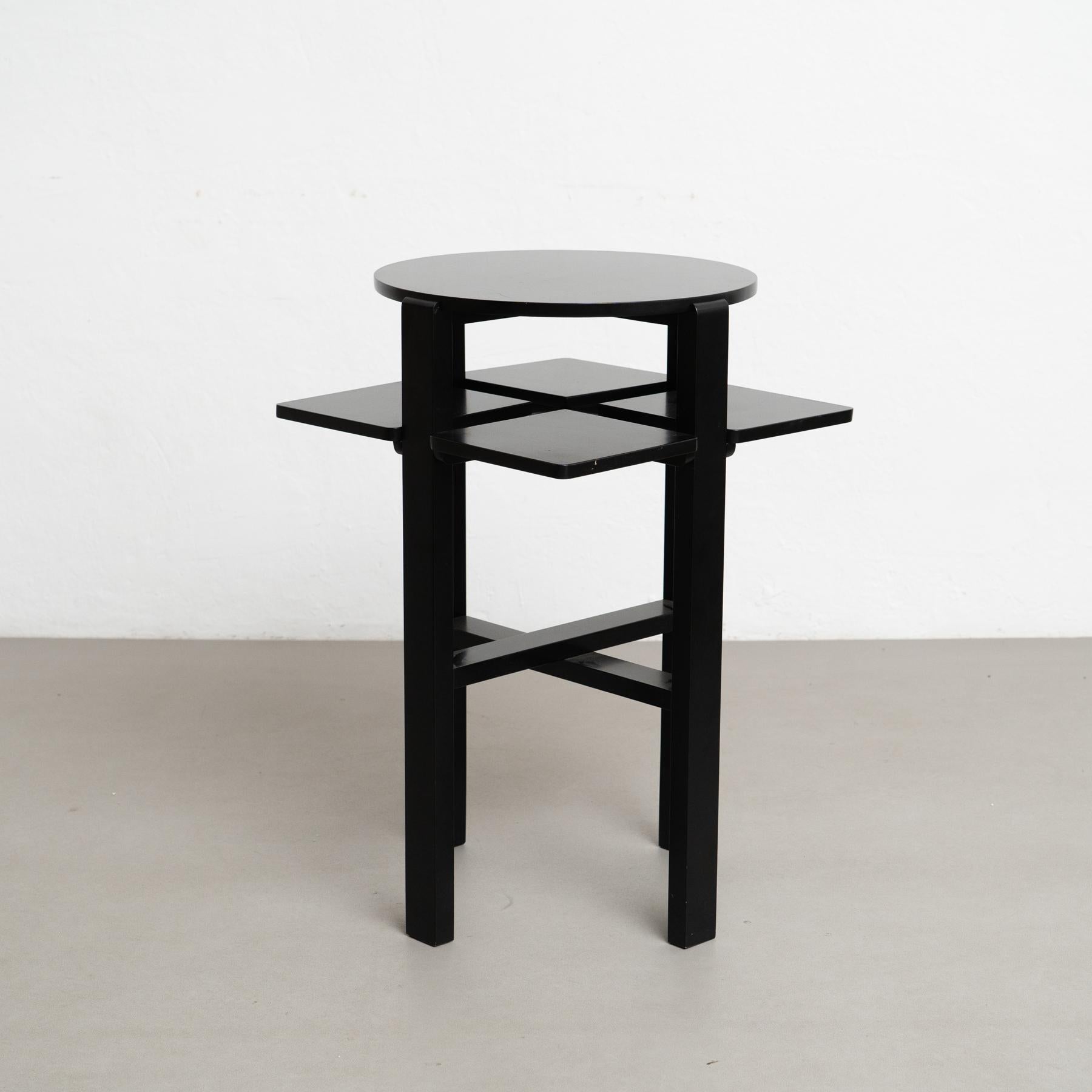 Pareja de mesas auxiliares de dominó Charles Rennie Mackintosh lacadas en negro, hacia 1970 6