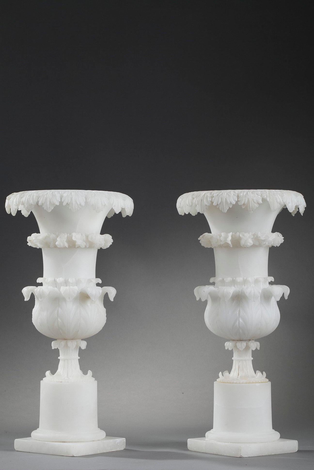 Pair of Charles X Alabaster Vases 11