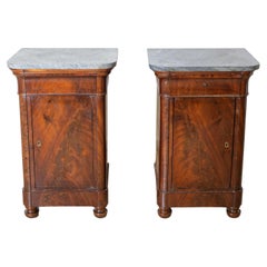 Pair of Charles X bedside tables. Genoa, early 19th century