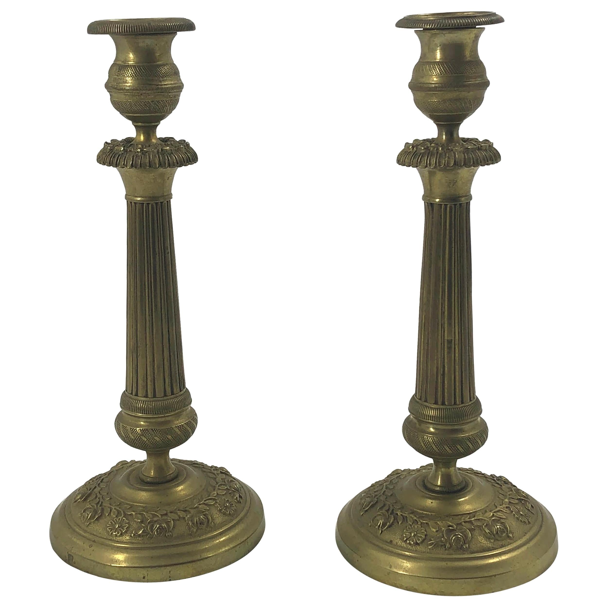 Pair of Charles X Candlesticks