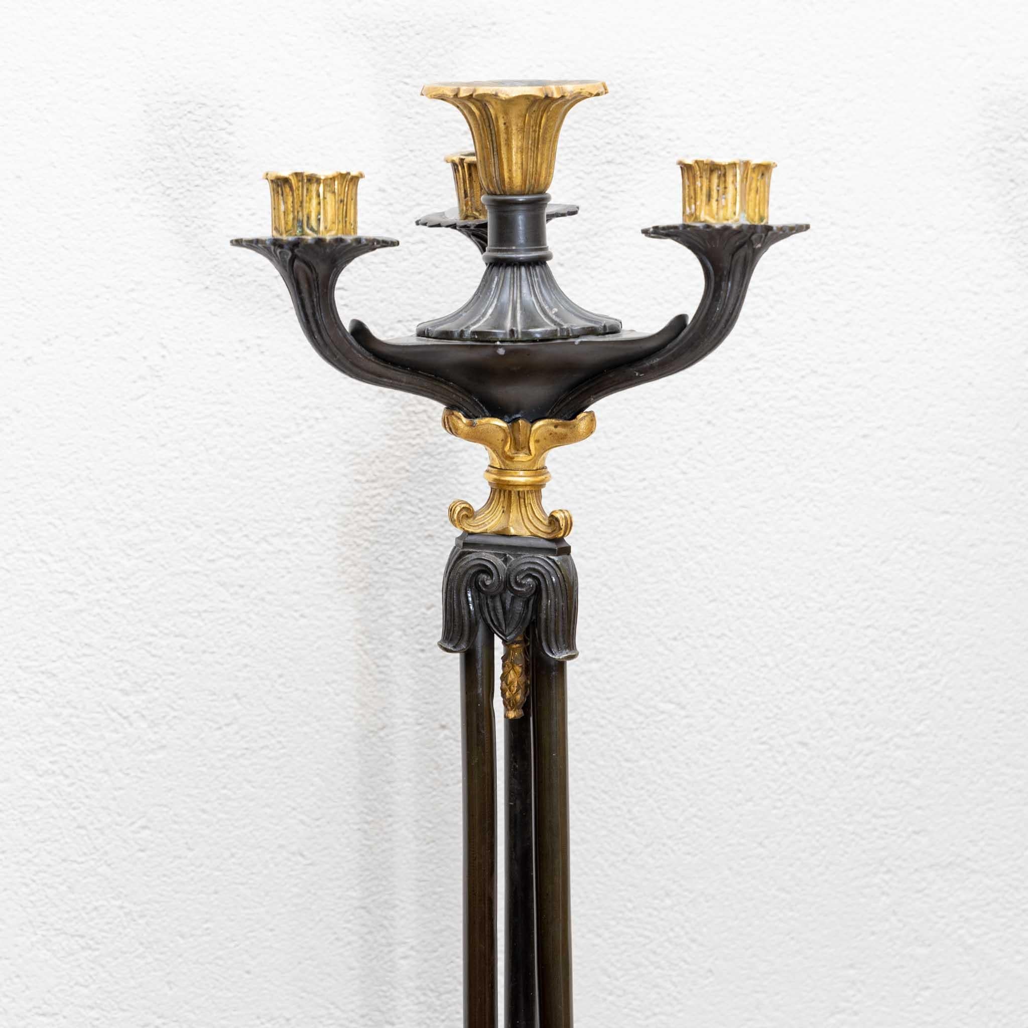 French Pair of Charles X, Candlesticks, France, C. 1835 For Sale