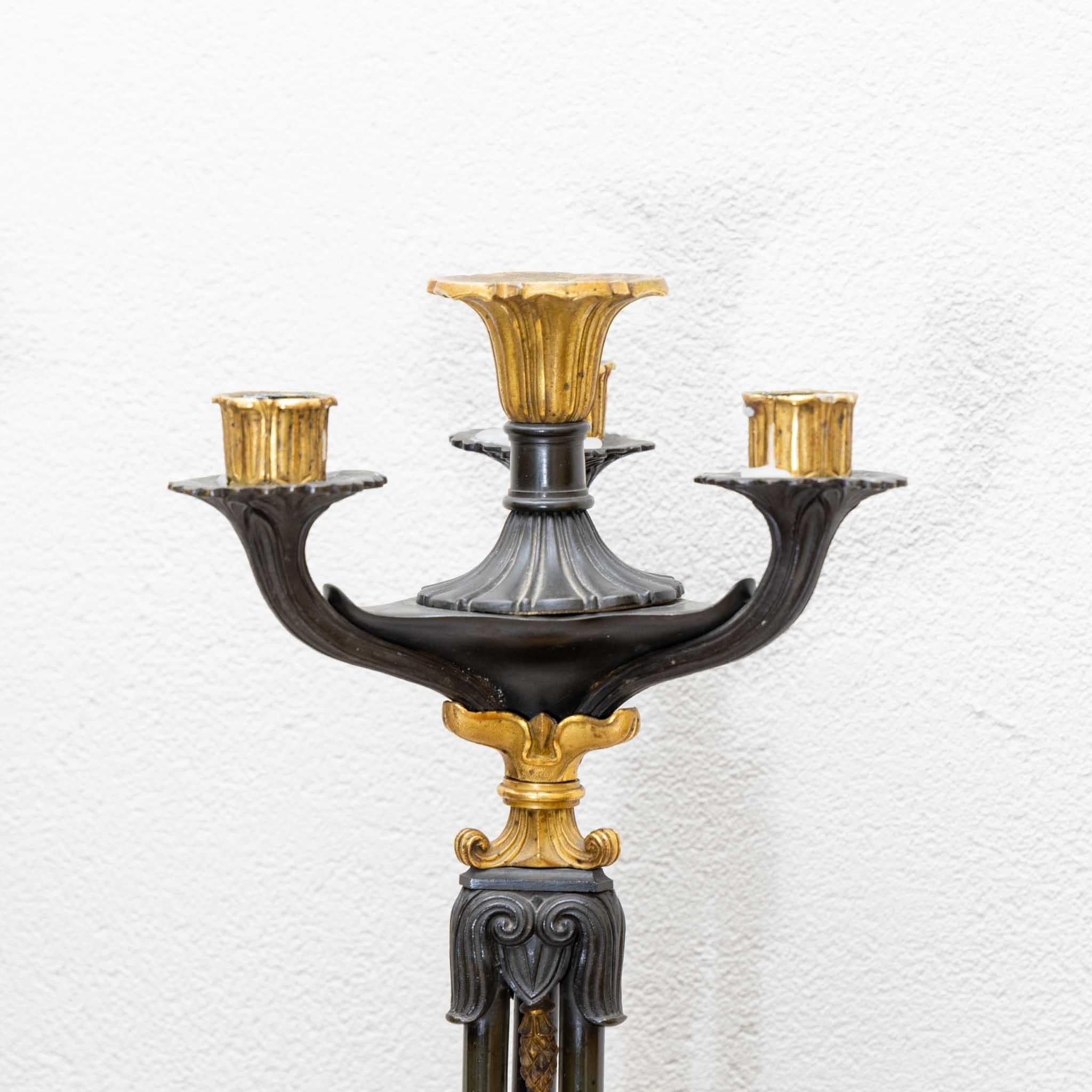 Pair of Charles X, Candlesticks, France, C. 1835 In Good Condition For Sale In Greding, DE