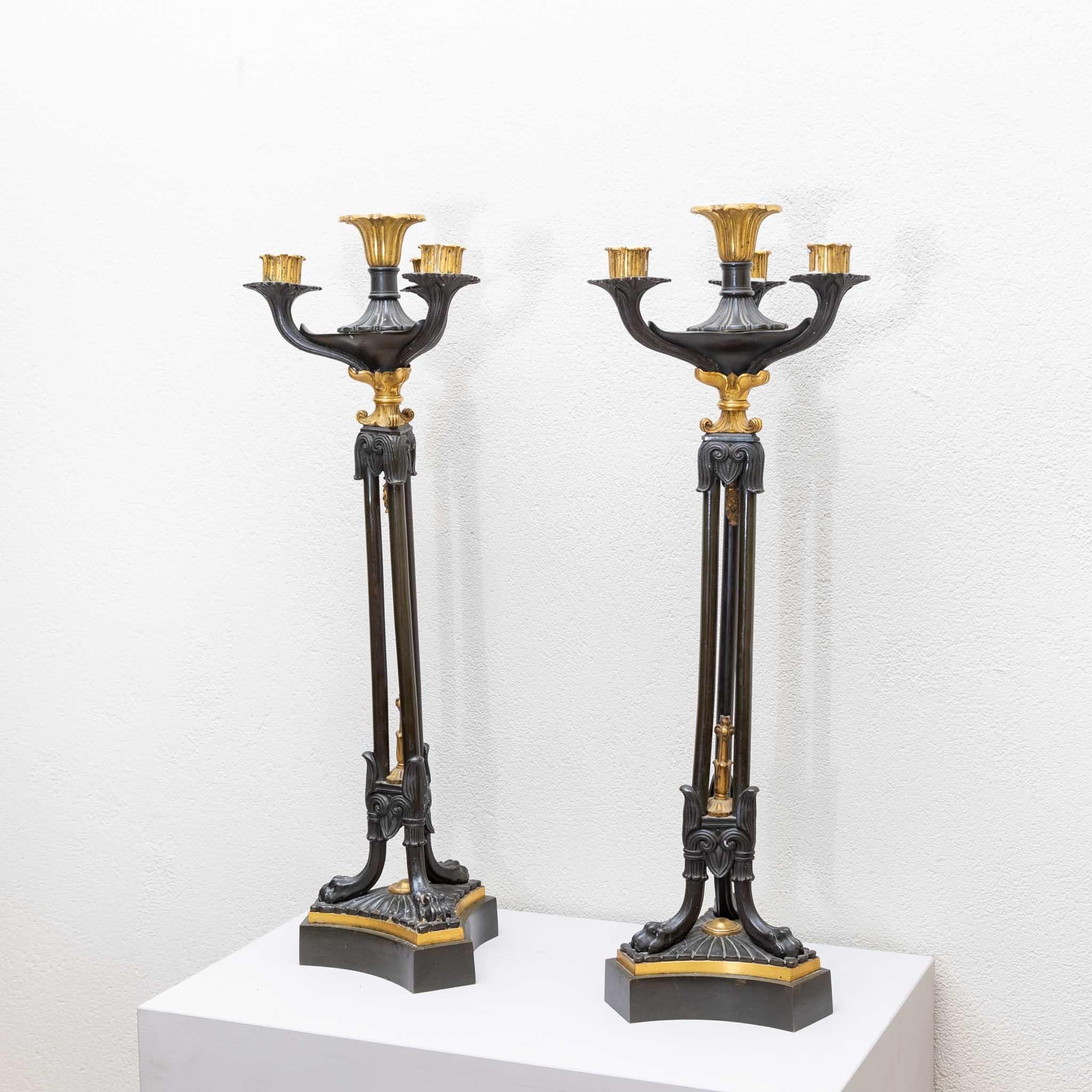 Mid-19th Century Pair of Charles X, Candlesticks, France, C. 1835 For Sale