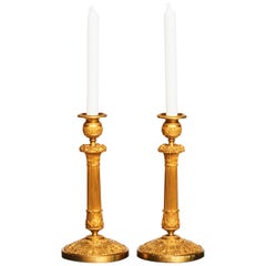 Pair of Charles X Ormolu Candlesticks, circa 1820s