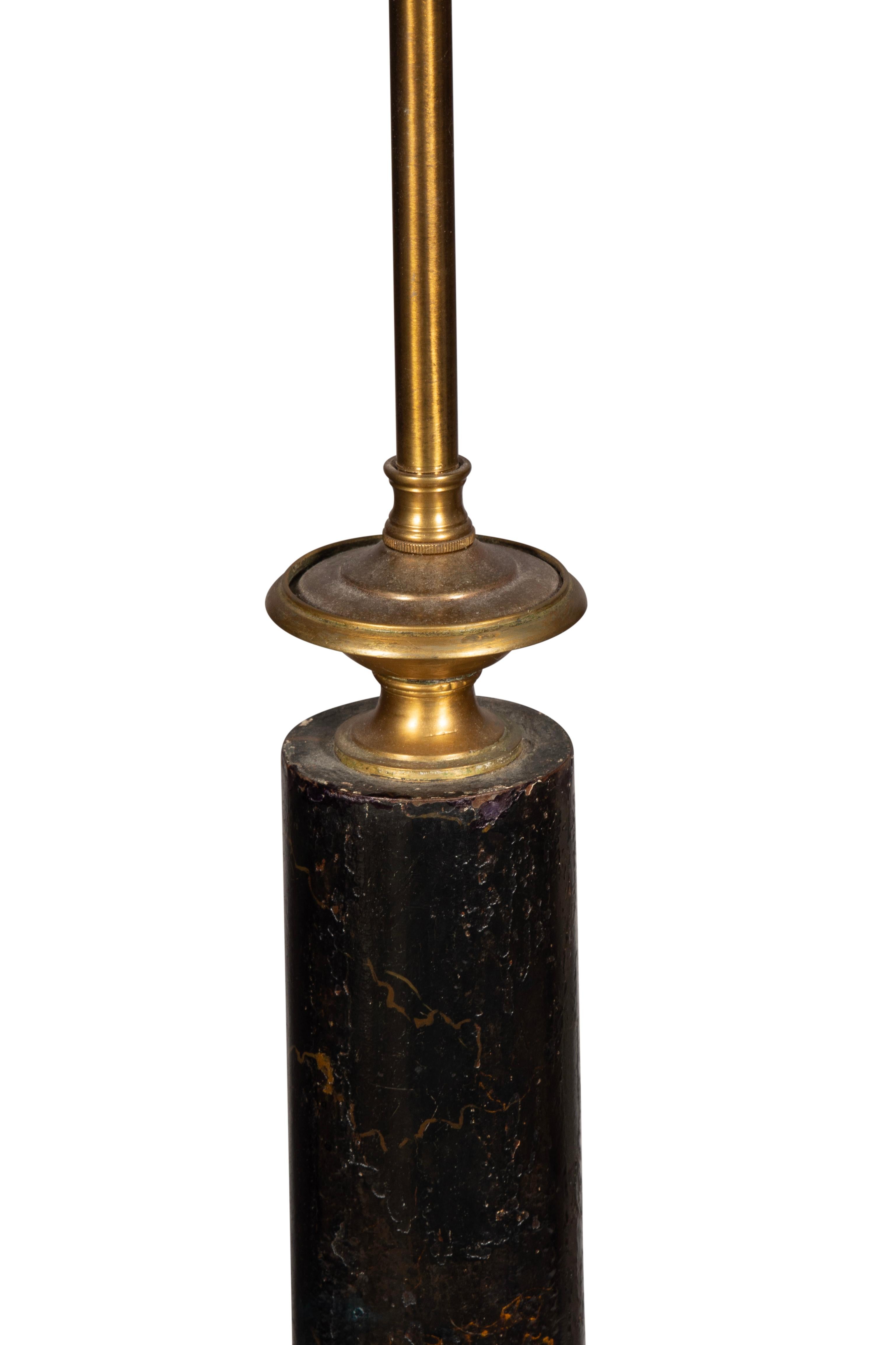 Pair Of Charles X Painted Tole Lamps Signed Carcel, Paris 4