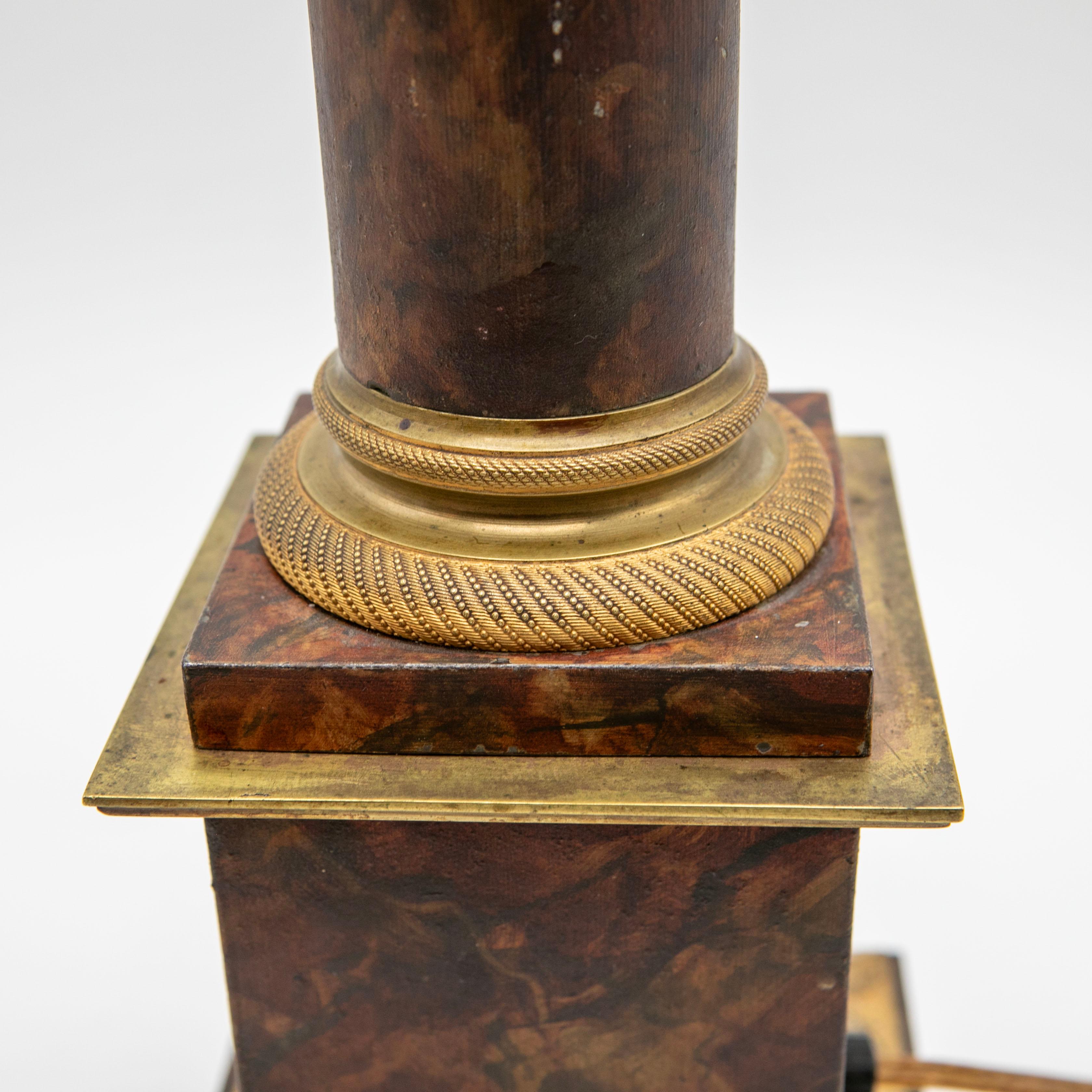 Paire de lampes de bureau Charles X en bronze doré, France en vente 1