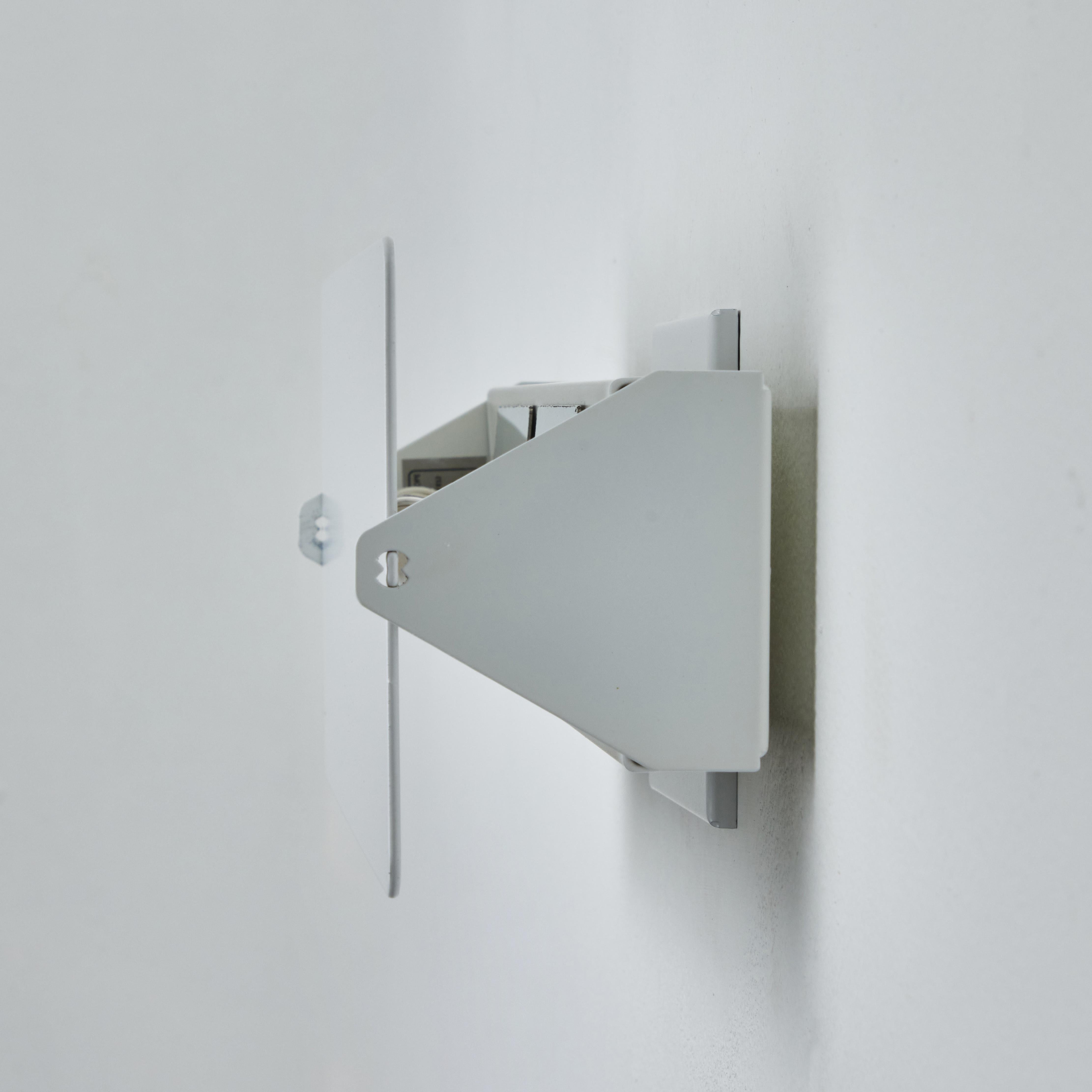 Aluminum Pair of Charlotte Perriand 'Applique À Volet Pivotant' Wall Lights in White For Sale