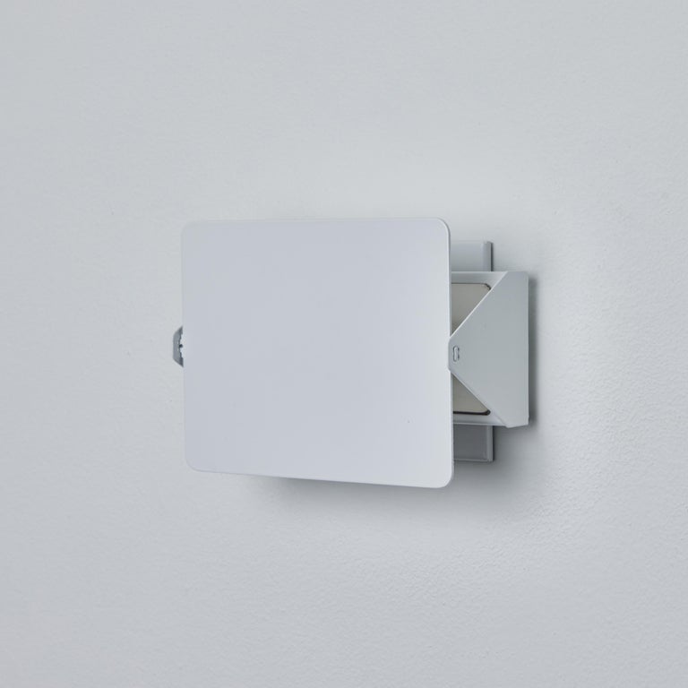 Pair of Charlotte Perriand 'Applique À Volet Pivotant' Wall Lights in White For Sale 1
