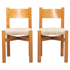 Pair of Charlotte Perriand Chairs for Meribel, circa 1950