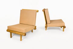 Pair of Charlotte Perriand Chairs "La Cachette", circa 1968, France