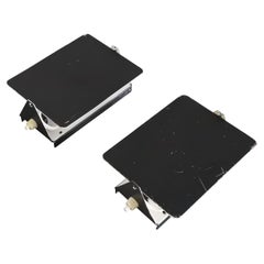 Pair of Charlotte Perriand CP1 Black Metal Sconces, France, Late 1960s