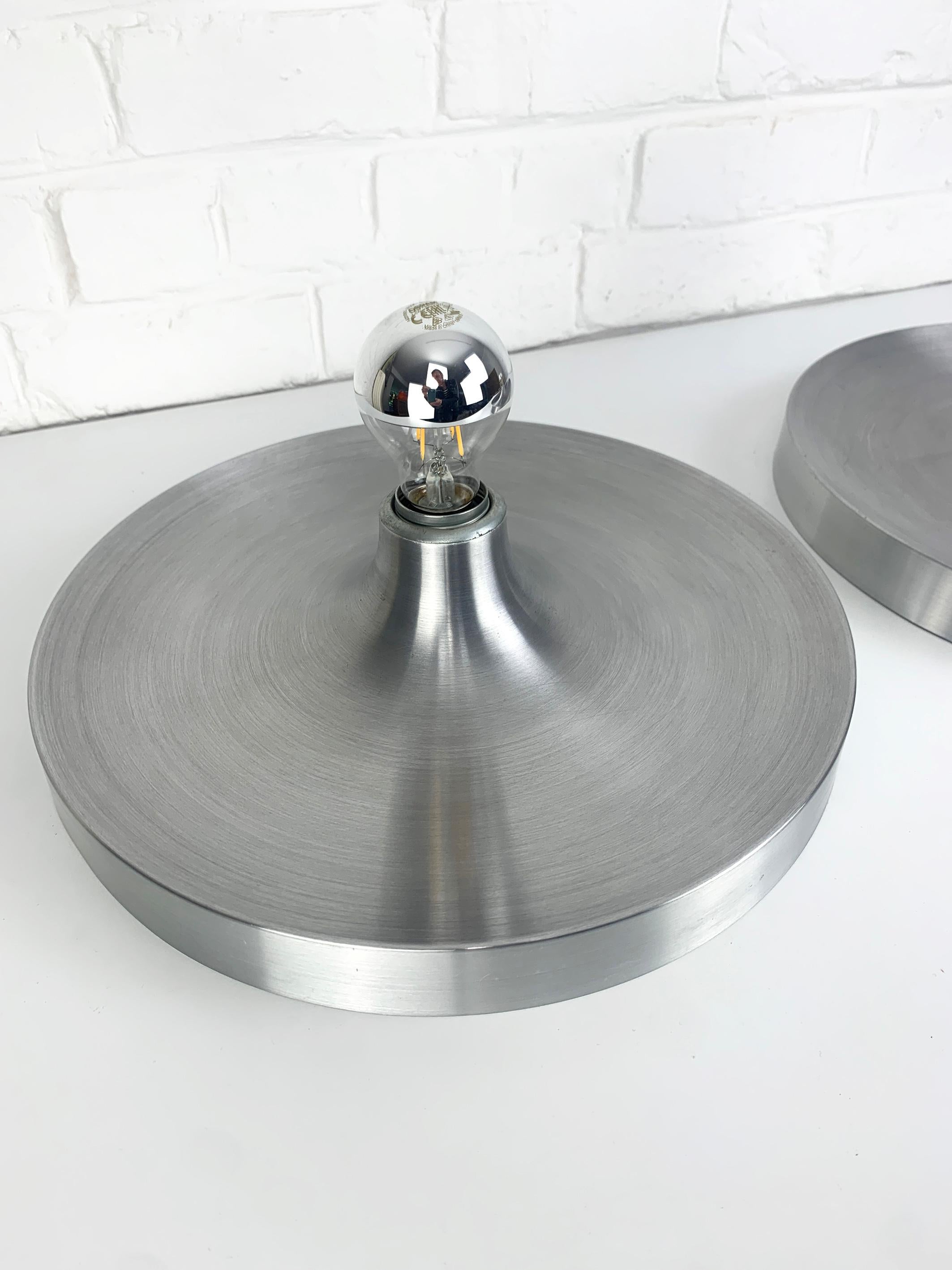 German Pair of Charlotte Perriand Flush Wall Lamp for Les Arcs, 1960s