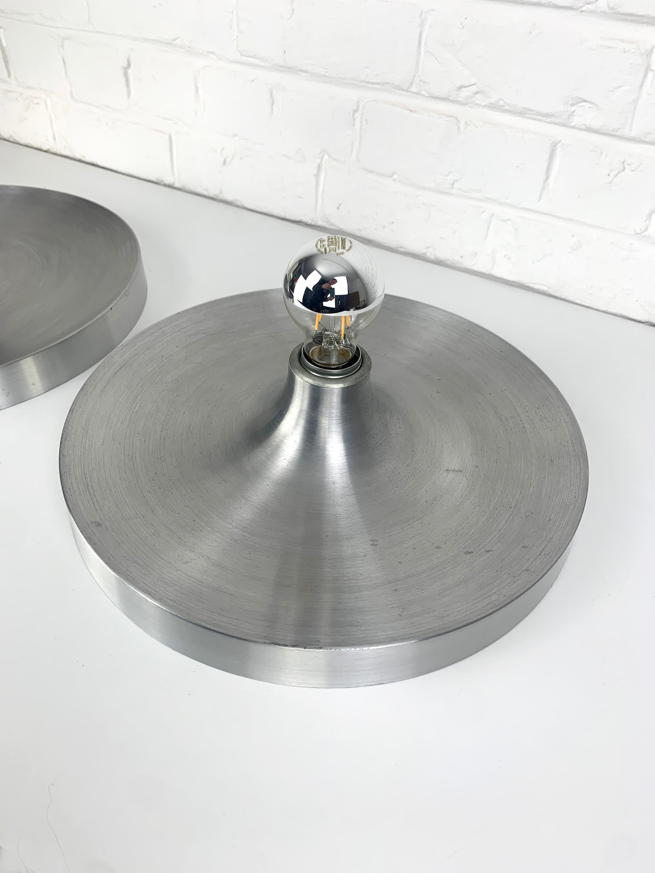 Pair of Charlotte Perriand Flush Wall Lamp for Les Arcs, 1960s In Good Condition In Vorst, BE