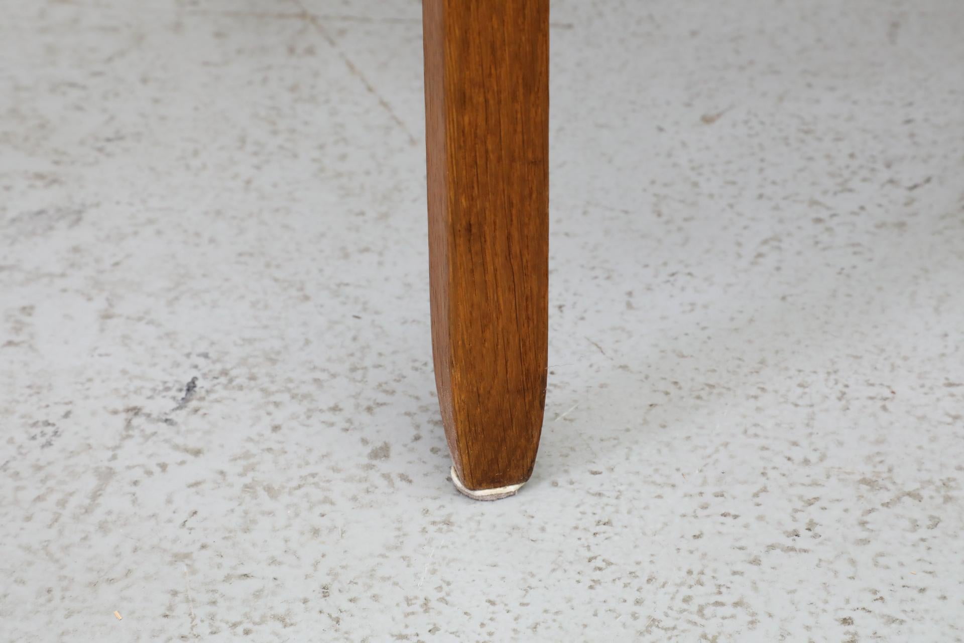 Pair of Charlotte Perriand Inspired Primitive Oak Stools with Rush Seats 14