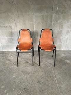 Pair of Charlotte Perriand Les Arcs Chairs, 1950s