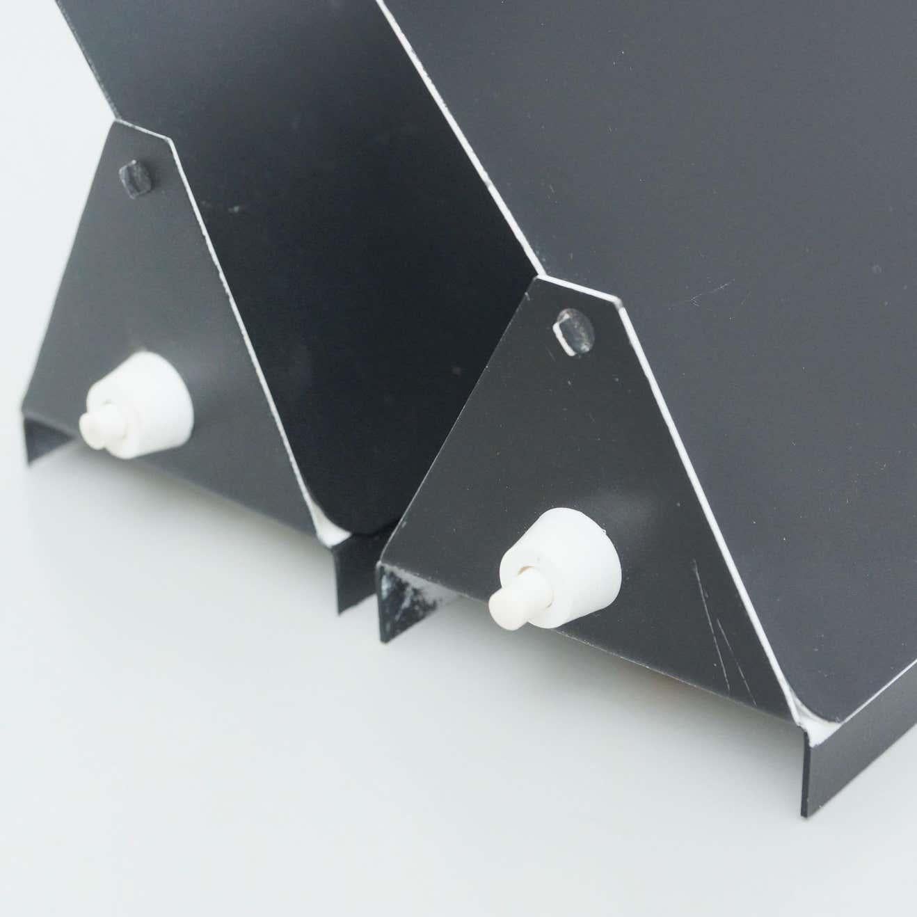 Pair of Charlotte Perriand Mid-Century Modern Black Metal CP-1 Wall Light, 1960 For Sale 1