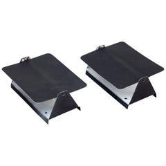 Pair of Charlotte Perriand, Mid-Century Modern Black Metal CP-1 Wall Light, 1960