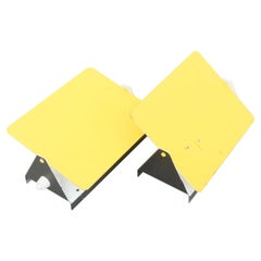 Pair of Charlotte Perriand Mid-Century Modern Yellow Metal CP-1 Wall Light, 1960
