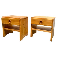 Pair of Charlotte Perriand Nightstands from Les Arcs, France circa 1970