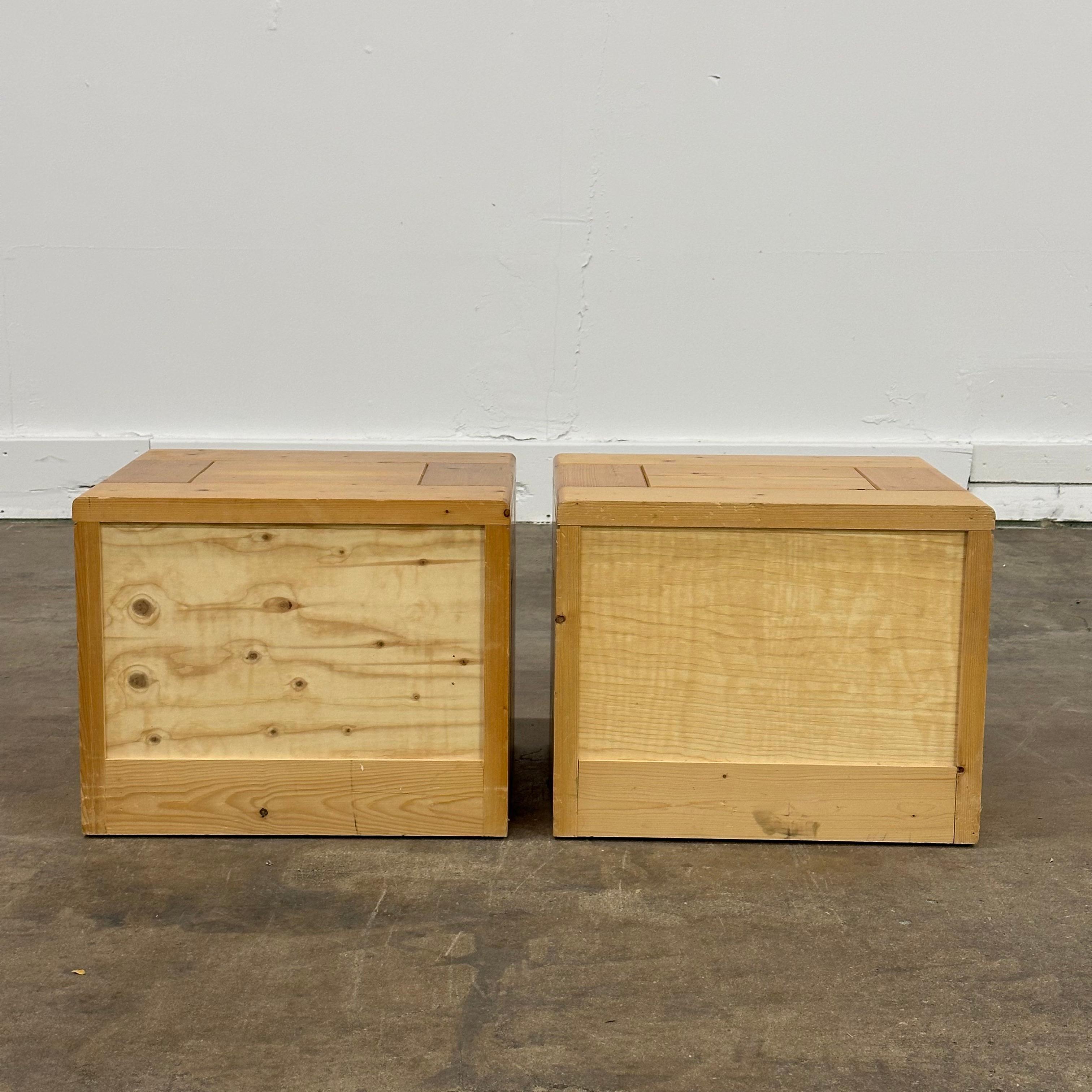 Pair of Charlotte Perriand Pine Nightstands for Les Arcs, France, 1960s 5