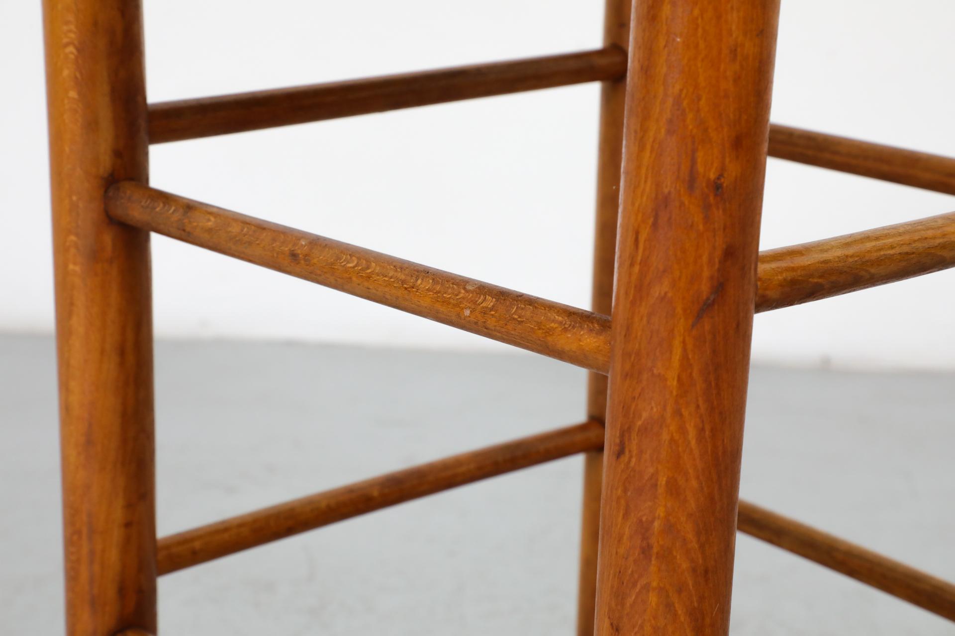 Pair of Charlotte Perriand Style Rattan Counter Stools, 1960's 8