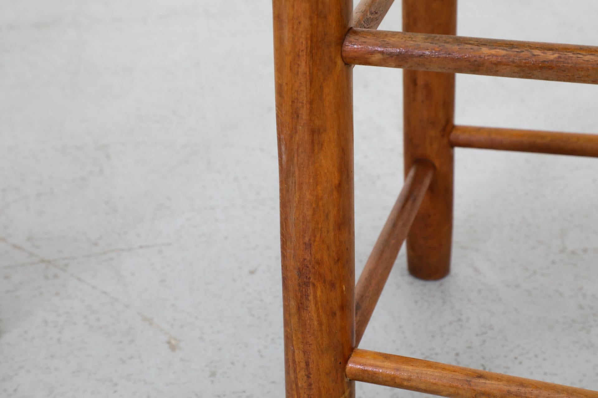 Pair of Charlotte Perriand Style Rattan Counter Stools, 1960's 10