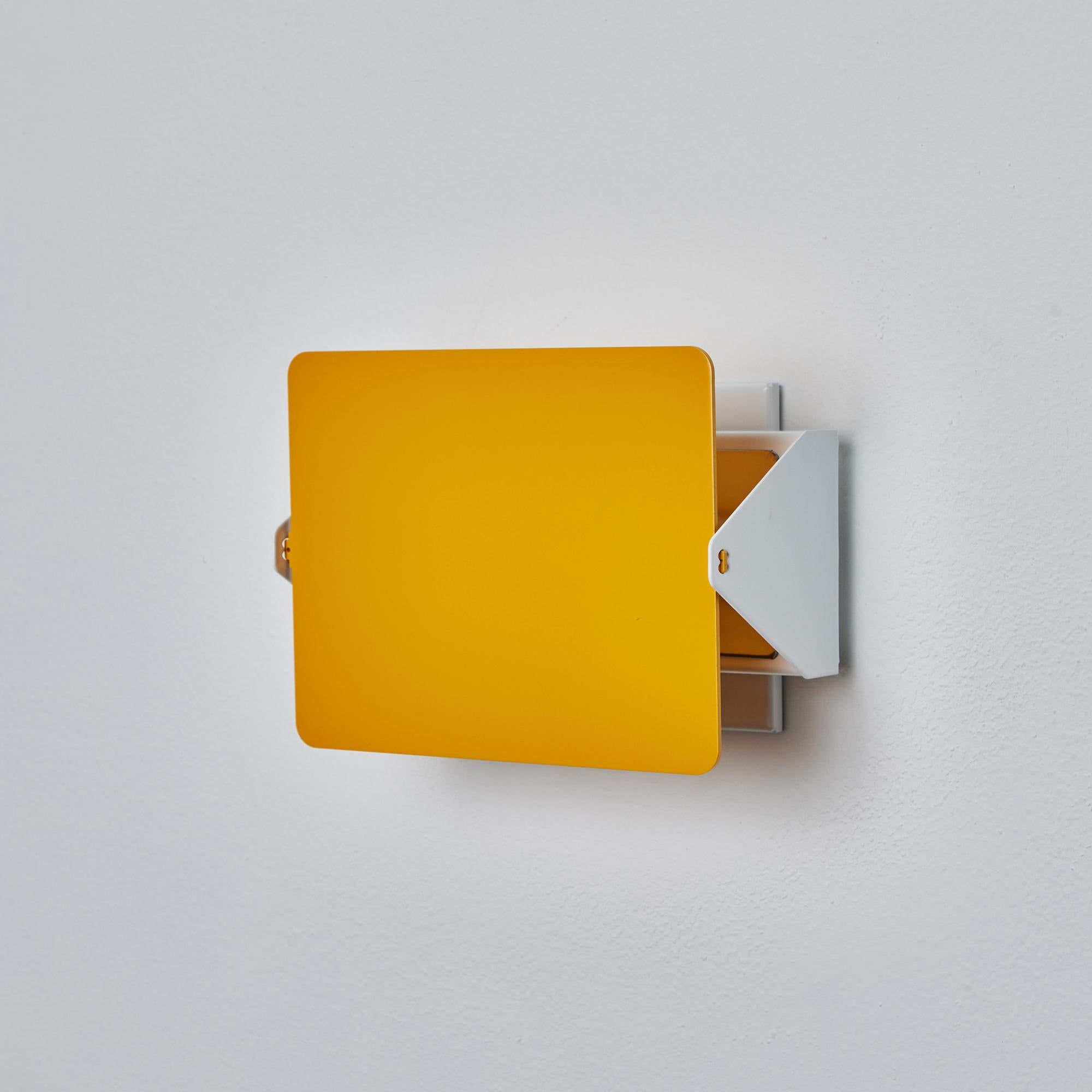 French Pair of Charlotte Perriand Yellow 'Applique Á Volet Pivotant' Wall Lights For Sale