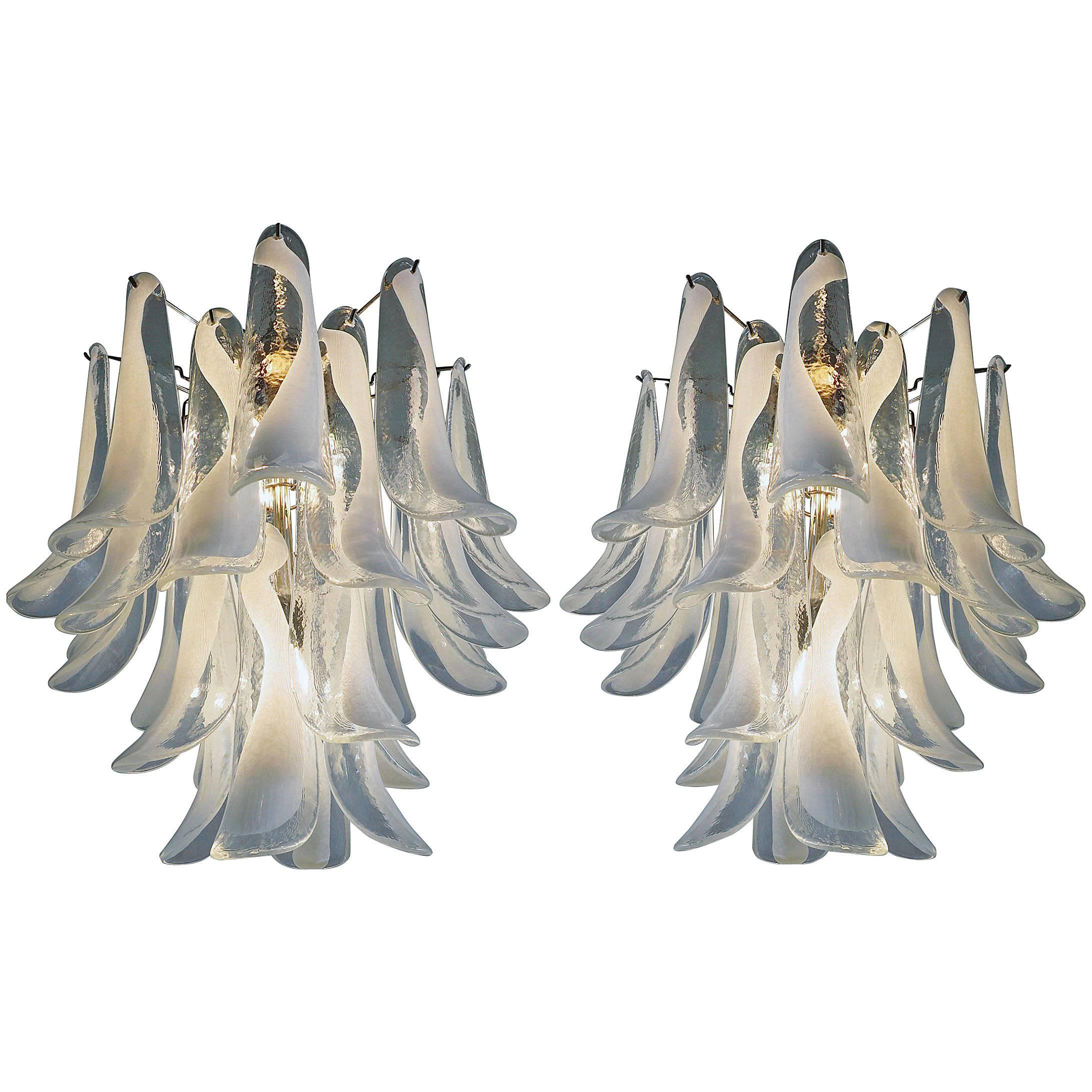 Pair of Charming Murano Chandelier, 1980s In Excellent Condition For Sale In Rome, IT