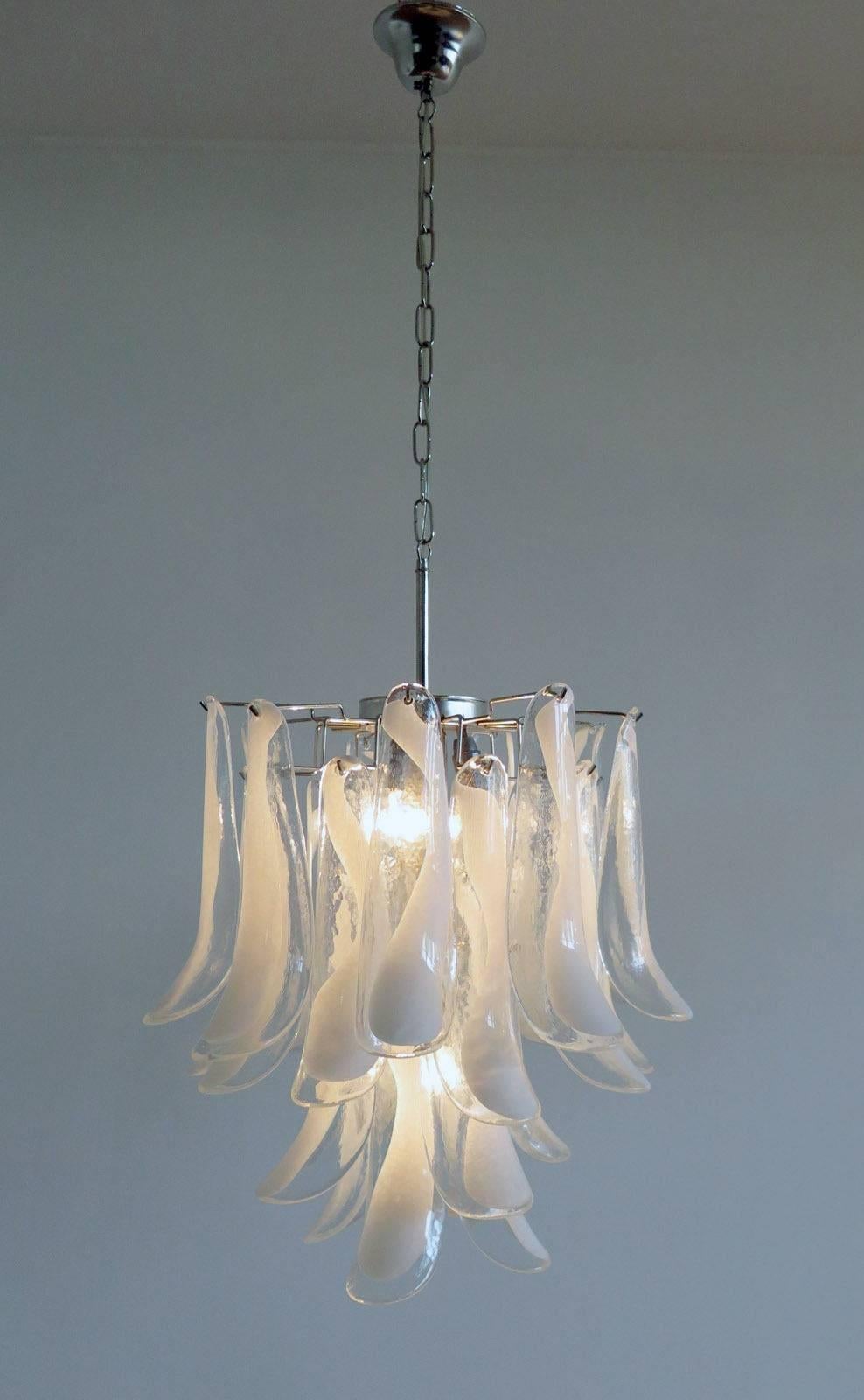 Pair of Charming Murano Chandelier, 1980s For Sale 1