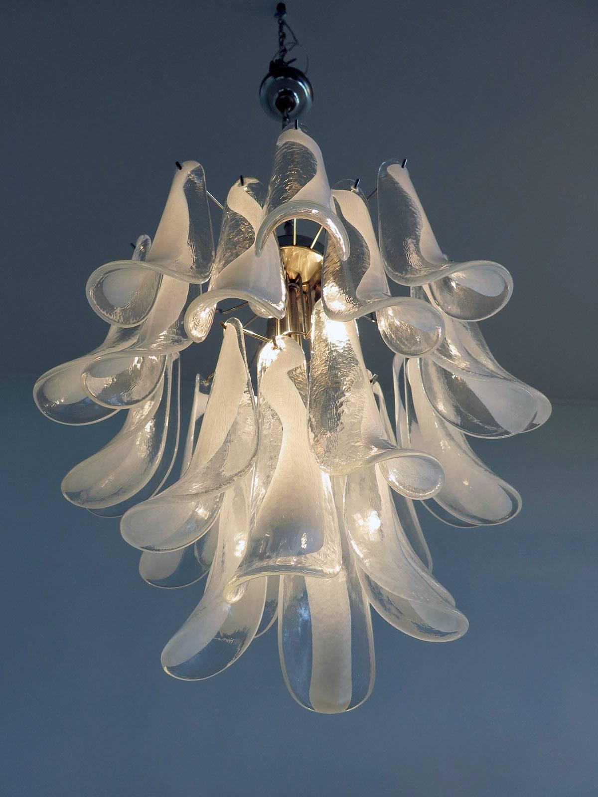 Pair of Charming Murano Chandelier, 1980s For Sale 2