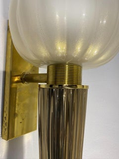 Charmante Wandleuchter von Barovier & Toso, Murano, 1970er Jahre, Paar