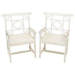 Used Pair of Chatsworth Estate Painted Chairs