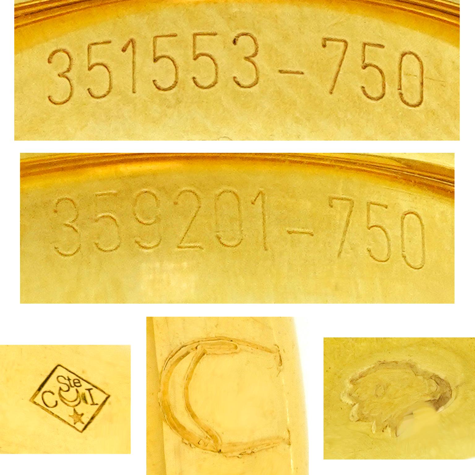 Women's or Men's Pair of Chaumet Gold Anneau Dome Rings