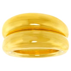 Coppia di anelli a cupola Chaumet in oro