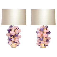 Cherry Blossom Rock Crystal Bubble Lamps by Phoenix