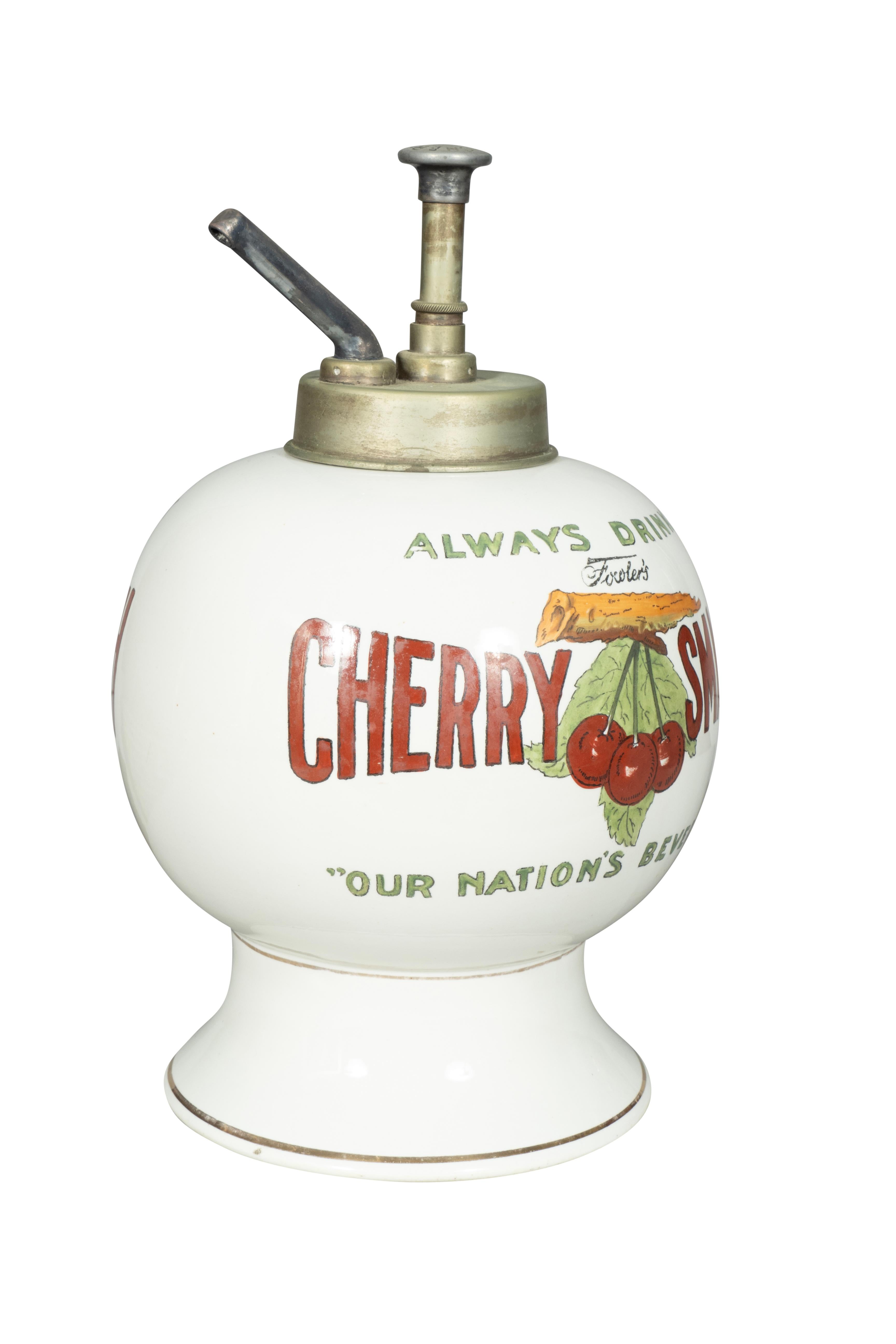 Coppia di sciroppi da fontana Cherry Smash In condizioni buone in vendita a Essex, MA