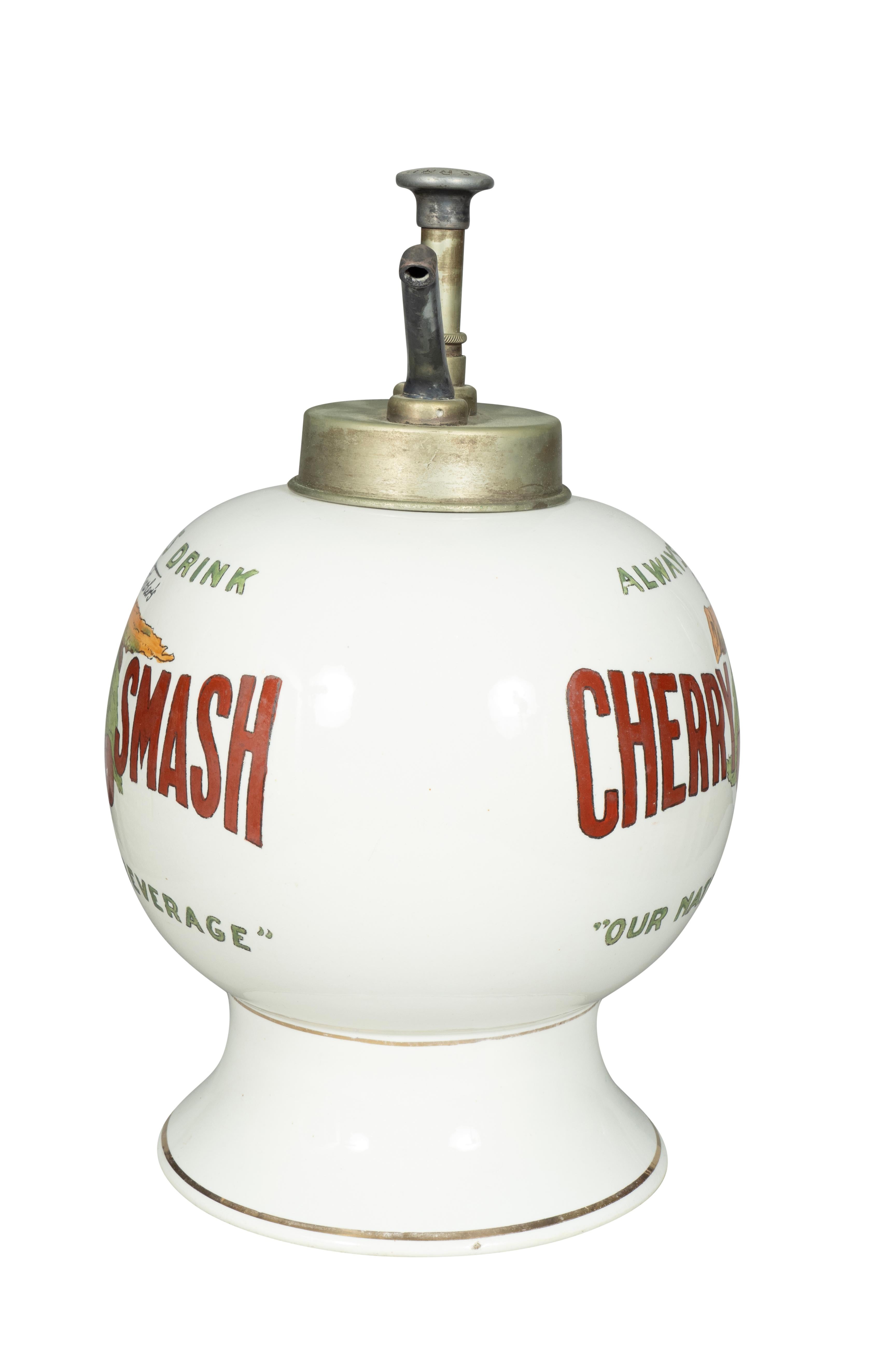 XX secolo Coppia di sciroppi da fontana Cherry Smash in vendita