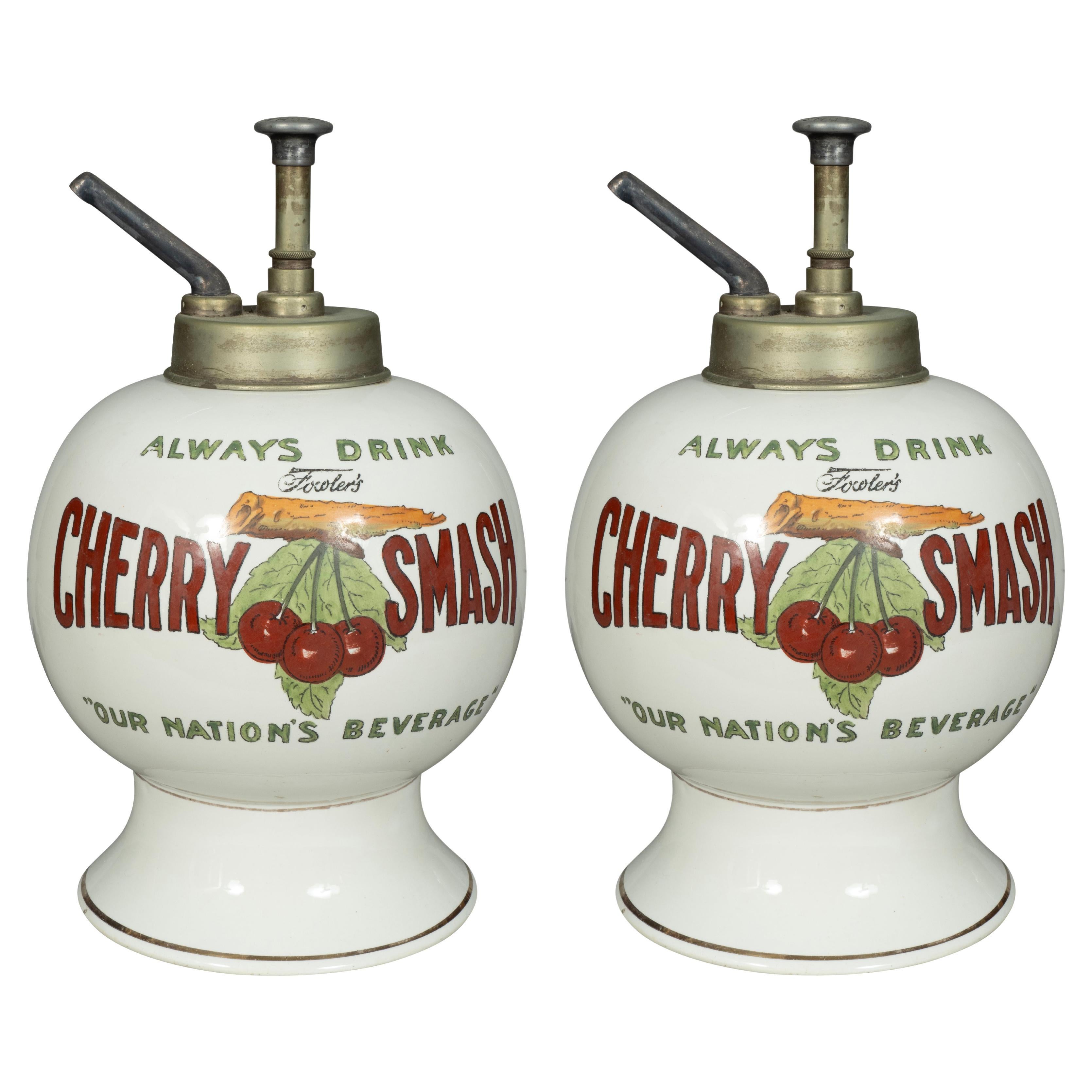 Coppia di sciroppi da fontana Cherry Smash in vendita