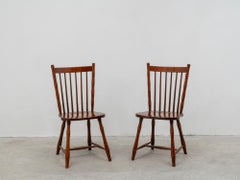 Pair of Cherry Wood Chairs by Pennsylvania House edited by Fantoni, 1970s