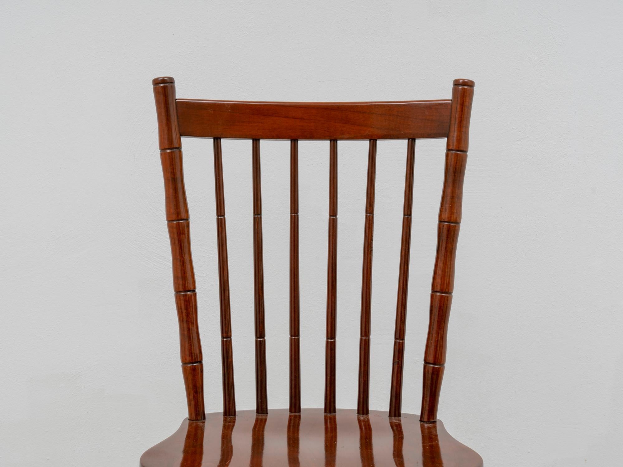 Italian  Pair of Cherry Wood Chairs by Pennsylvania House edited by Fantoni, 1970s For Sale