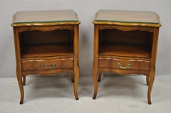 Pair of Cherrywood French Provincial Nightstand Bedside Tables White Furniture