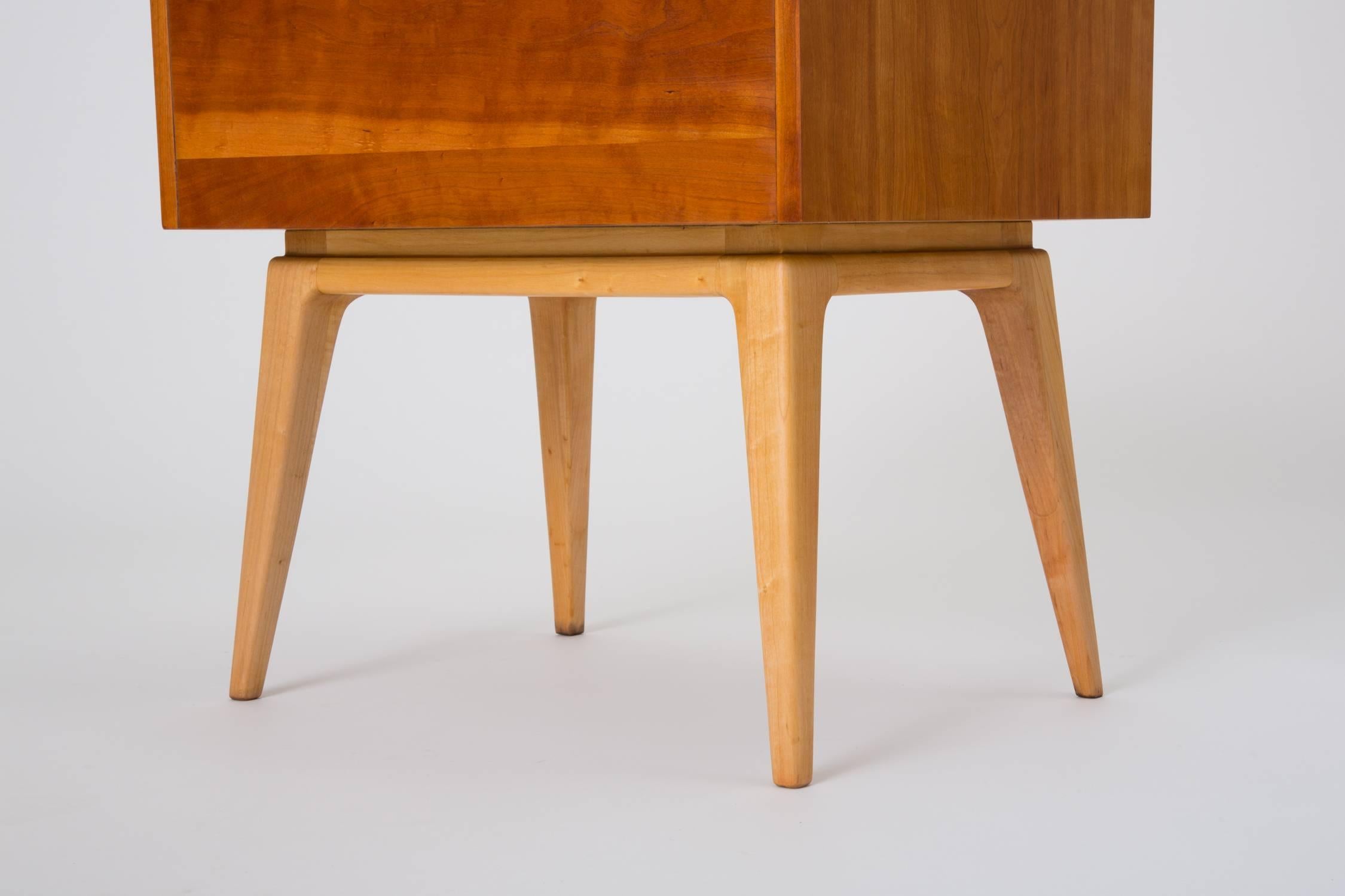 Pair of Cherrywood Nightstands by Renzo Rutili for Johnson Furniture 6