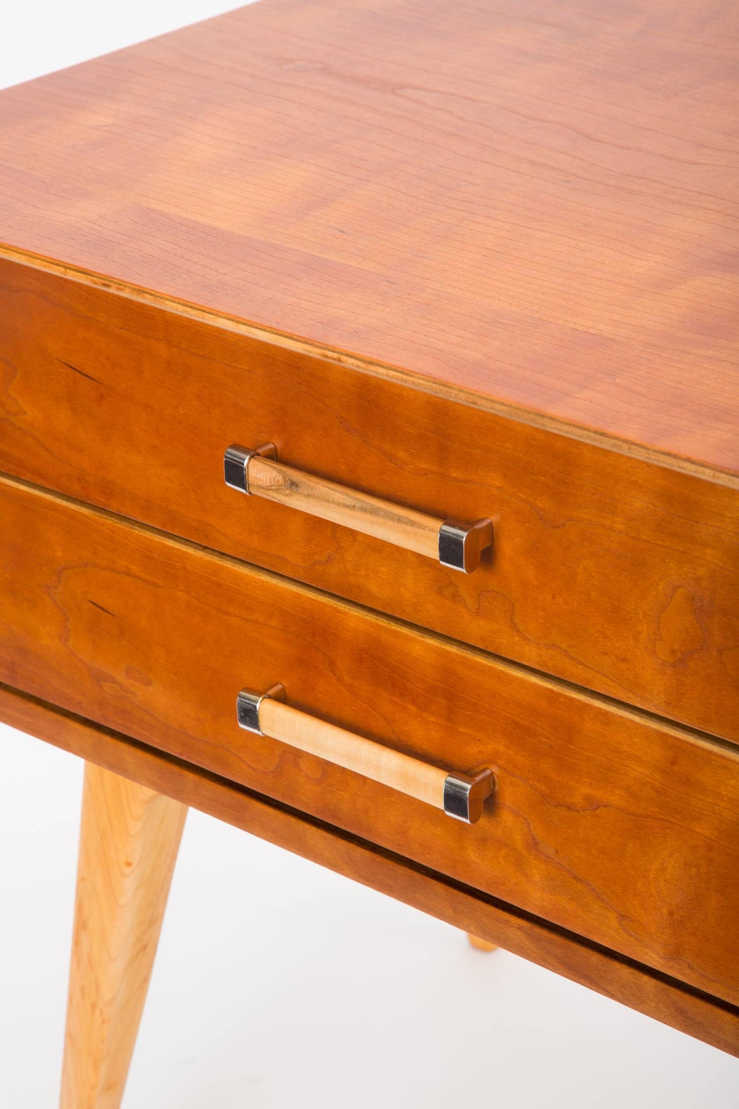 Pair of Cherrywood Nightstands by Renzo Rutili for Johnson Furniture 7