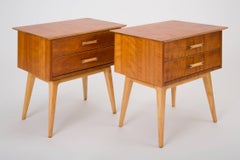 Pair of Cherrywood Nightstands by Renzo Rutili for Johnson Furniture